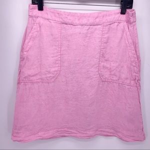 Foxcroft Pink Linen Skirt